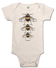 Load image into Gallery viewer, Soul Flower Bee Yourself Organic Cotton Baby Onesie, Off-White Unisex Graphic Short Sleeve Infant Bodysuit