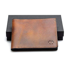 Load image into Gallery viewer, Bifold Leather Wallet For Men | Made in USA | Mens Bifold Wallets | American Made | Tobacco Snakebite Brown | Main Street Forge - United States of Made