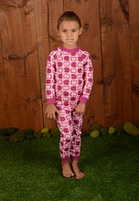 Load image into Gallery viewer, Brian the Pekingese Girls 100% Organic Cotton Pajamas (5T, Apple)
