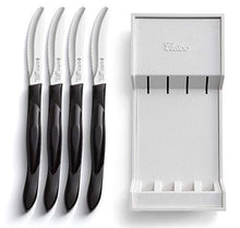 Load image into Gallery viewer, Cutco Table Knives Set of Four with Tray, Four of Cutcos Best-Selling Knife in a Dishwasher-safe Tray, 8.4 Inch Long, 3.4 Inch Double-D Serrated Edge Blades with 5 Inch Classic Brown Handles - United States of Made