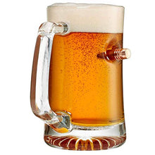 Load image into Gallery viewer, BenShot MugShot Glass Mug with real 50 BMG Bullet Made in the USA