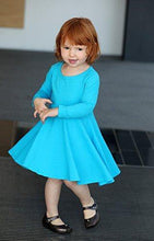 Load image into Gallery viewer, City Threads Big Girls' Super Soft Cotton Long Sleeve Twirly Skater Party Dress All Soft Cotton SPD Sensory Clothing Sensitive Skin School Parties School,Plum, 3T - United States of Made