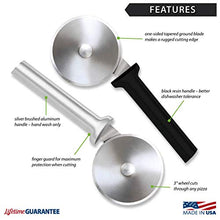 Load image into Gallery viewer, Rada Cutlery Pizza Cutter 3 Inch Stainless Steel Wheel With Aluminum Made in the USA, Silver Handle