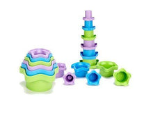 Load image into Gallery viewer, Green Toys Stacking Cups, Purple/Blue/Green - United States of Made