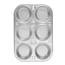 Load image into Gallery viewer, EZ Baker Steel 6-Cup Muffin Pan - American-Made, Natural Baking Surface that Heats Evenly for Perfect Baking Results