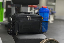 Load image into Gallery viewer, Small Meal Prep Lunch Bag ISOMINI 2 Meal Insulated Lunch Bag Cooler with 4 Stackable/Reusable Meal Prep Containers, 1 Ice Pack ISOBRICK, and 1 Shoulder Strap - Made in USA (Mossy Oak Blades)