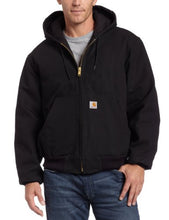 Load image into Gallery viewer, Carhartt Men's Quilted Flannel Lined Duck Active Jacket J140,Black,Large