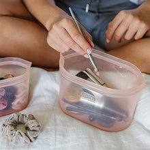 Load image into Gallery viewer, Zip Top Reusable 100% Platinum Silicone Container, Made in the USA - Small Dish - Teal