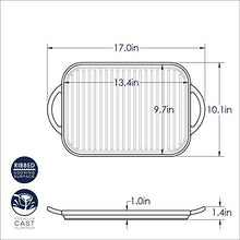 Load image into Gallery viewer, Nordic Ware Pro Cast Traditions Slim Grill, 17", Cranberry