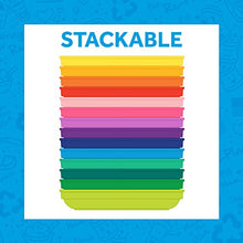 Load image into Gallery viewer, RE-PLAY Made in USA 4pk of 7.375" Deep Walled Plates in White, Ice Blue, Sky, Navy| Made from Recycled Heavyweight Polypropylene | Dishwasher Safe | BPA Free | Wave (4PK)