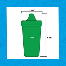 Load image into Gallery viewer, Re-Play Made in the USA, Set of 6 No Spill Sippy Cups - Yellow, Kelly Green, Navy, Amethyst, Red, Orange (CrayonBox)