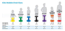 Load image into Gallery viewer, Kore Kids Wobble Chair - Flexible Seating Stool for Classroom & Elementary School, ADD/ADHD - Made in USA - Age 6-7, Grade 1-2, Black (14in)