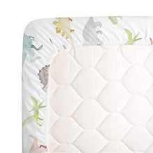 Load image into Gallery viewer, Carousel Designs Watercolor Dinosaurs Crib Sheet - Organic 100% Cotton Fitted Crib Sheet - Made in The USA - United States of Made