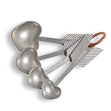 Load image into Gallery viewer, Beehive Handmade Heart Pewter Measuring Spoons