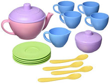 Load image into Gallery viewer, Green Toys Tea Set, Pink 4C - 17 Piece Pretend Play, Motor Skills, Language & Communication Kids Role Play Toy. No BPA, phthalates, PVC. Dishwasher Safe, Recycled Plastic, Made in USA.