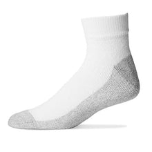 Load image into Gallery viewer, American Made Everyday Quarter Socks for Men - White with Gray Bottom - 12 Pack