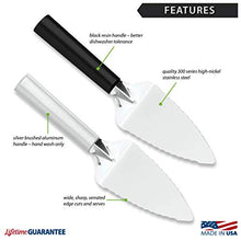 Load image into Gallery viewer, Rada Cutlery Serrated Pie Server Stainless Steel With Aluminum Made in the USA, 9-1/4 Inches, Silver Handle