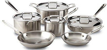Load image into Gallery viewer, All-Clad Brushed D5 Stainless Cookware Set, Pots and Pans, 5-Ply Stainless Steel, Professional Grade, 10-Piece - 8400001085 - United States of Made