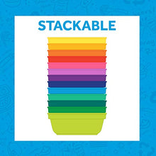 Load image into Gallery viewer, RE-PLAY Made in USA 3pk - 12 oz. Stackable Bowls | Ice Blue, White, Grey | Eco Friendly Heavyweight Recycled Milk Jugs | Virtually Indestructible | BPA Free | Natural Collection | Glacier