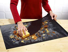 Load image into Gallery viewer, Cooks Innovations SET OF 2 - MADE IN USA Black Non-Stick Oven Liner 16.5x23" - Heavy Duty Sheet to Catch Spills in Convection, Electric, & Gas, Ovens - United States of Made
