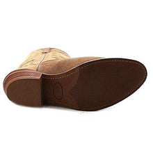 Load image into Gallery viewer, Abilene Mens Tan Leather 12in Bison Cowboy Boots 10.5 EE - United States of Made