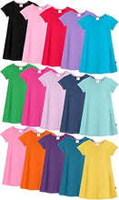 Load image into Gallery viewer, City Threads Little Girls' Cotton Short Sleeve Cover Up Dress for Sensitive Skin SPD Sensory Friendly, Elf, 4T