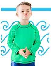Load image into Gallery viewer, Little Boys' and Girls' Solid Rashguard Swimming Tee Shirt Rash Guard SPF UPF Sun Protection for Summer Beach Pool and Play, L/S White, 3T