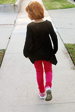 Load image into Gallery viewer, City Threads Sharkbite Shark Bite Girls Long Sleeve Tshirt Dress - Casual Everyday Cute Top Tunic Blouse Soft Natural Cotton Perfect for Sensitive Skin SPD Sensory Friendly, Navy, 10