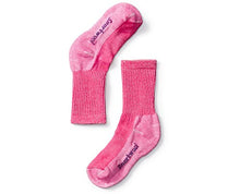 Load image into Gallery viewer, Smartwool Kids Hike Light Crew (Toddler/Little Kid/Big Kid) Potion Pink LG (3 Little Kid - 6 Big Kid)
