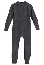 Load image into Gallery viewer, City Threads Baby Boys and Girls' Union Suit Thermal Underwear Set Long John Onesie Footie Perfect for Sensitive Skin and Sensory Friendly SPD, Black, 18/24M
