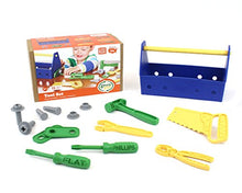 Load image into Gallery viewer, Green Toys Tool Set, Blue - 15 Piece Pretend Play, Motor Skills, Language & Communication Kids Role Play Toy. No BPA, phthalates, PVC. Dishwasher Safe, Recycled Plastic, Made in USA.