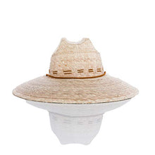 Load image into Gallery viewer, “Hoff” Straw Sun Hat w/Wind Lanyard, Summer Hat & Beach Hat for Men & Women Tan