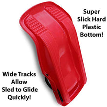 Load image into Gallery viewer, Flexible Flyer Winter Heat Snow Sled. Plastic Sno Slider Bobsled, 38 x 18 x 7 inches
