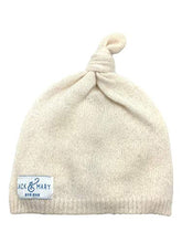 Load image into Gallery viewer, Jack & Mary Designs Handmade Cashmere Baby Infant Beanie Hat Knotted Cap Mittens Set Cream