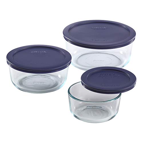 Pyrex Simply Store Meal Prep Glass Food Storage Containers (6-Piece Se