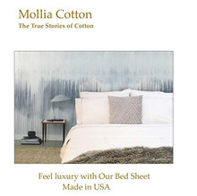 Load image into Gallery viewer, Proudly Made in USA,(6 Pieces Bed Sheet Set), 1000-Thread Count,100% Egyptian Cotton-Giza86- Sateen Weave, Fits Mattress up to 18 inch, (Cal-King-Ivory), Designed with 2 Lines of Royal Grey Velvet