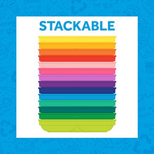 Load image into Gallery viewer, RE-PLAY Made in USA 3pk of Deep Divided Plates in Sand, White and Grey | Eco Friendly Recycled Milk Jugs and Polypropylene - Virtually Indestructible| BPA Free | New Naturals Collection (Seashell)