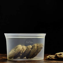 Load image into Gallery viewer, Zip Top Reusable 100% Platinum Silicone Container, Made in the USA - Medium Dish - Teal