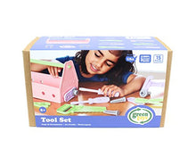 Load image into Gallery viewer, Green Toys Tool Set, Pink 4C - 15 Piece Pretend Play, Motor Skills, Language & Communication Kids Role Play Toy. No BPA, phthalates, PVC. Dishwasher Safe, Recycled Plastic, Made in USA.
