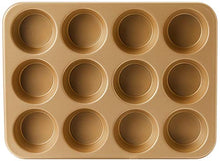 Load image into Gallery viewer, Nordic Ware Naturals Aluminum NonStick Muffin Pan, Twelve 2-1/2 Inch Cups