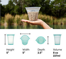 Load image into Gallery viewer, Zip Top Reusable 100% Platinum Silicone Container, Made in the USA - Small Cup - Peach