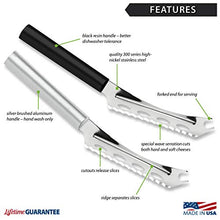 Load image into Gallery viewer, Rada Cutlery Cheese Knife – Stainless Steel Serrated Edge With Aluminum Handle, Made in the USA, 9-5/8