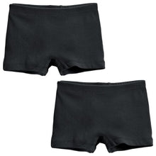 Load image into Gallery viewer, City Threads Girls' 2-Pack Boyshorts Perfect for Sensitive Skin SPD Sensory Friendly Clothing for School Play and Under Dresses Bike and Dance, Fave Black-3T