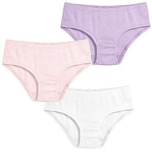 Load image into Gallery viewer, City Threads Girls' Briefs Underwear Panties in 100% Cotton - for Sensitive Skin Made in USA, 3-Pack - United States of Made