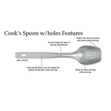 Load image into Gallery viewer, Rada Cutlery Cooking Holes Steel Serving Spoon, 1-Pack, Stainless handle