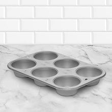 Load image into Gallery viewer, EZ Baker Steel 6-Cup Muffin Pan - American-Made, Natural Baking Surface that Heats Evenly for Perfect Baking Results