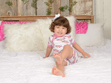 Load image into Gallery viewer, Brian the Pekingese Girls 100% Organic Cotton Short Sleeve and Shorts Pajamas (5T, Pink Convertible)