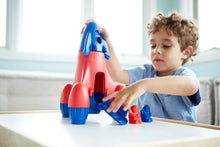 Load image into Gallery viewer, Green Toys Rocket, Red/Blue - 4 Piece Pretend Play, Motor Skills, Kids Toy Vehicle Playset. No BPA, phthalates, PVC. Dishwasher Safe, Recycled Plastic, Made in USA.