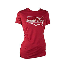 Load image into Gallery viewer, Made Here Womens Tee, Cross Country Medium Red/White