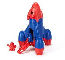 Load image into Gallery viewer, Green Toys Rocket, Red/Blue - 4 Piece Pretend Play, Motor Skills, Kids Toy Vehicle Playset. No BPA, phthalates, PVC. Dishwasher Safe, Recycled Plastic, Made in USA.